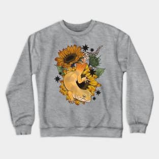 Leopard Gecko with Sunflowers Crewneck Sweatshirt